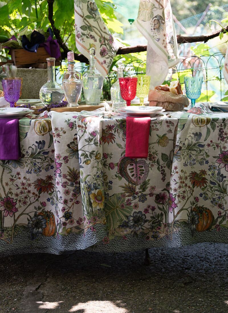 LINEN TABLECLOTH BILOBA