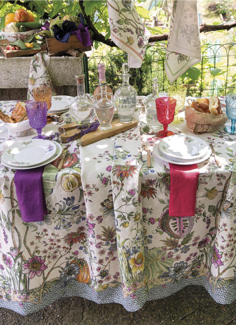 LINEN TABLECLOTH BILOBA