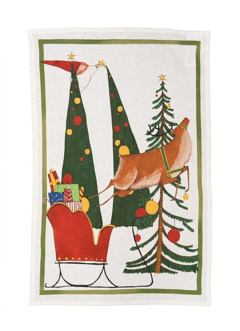 LINEN KITCHEN TOWEL FAIRYELF VERDE