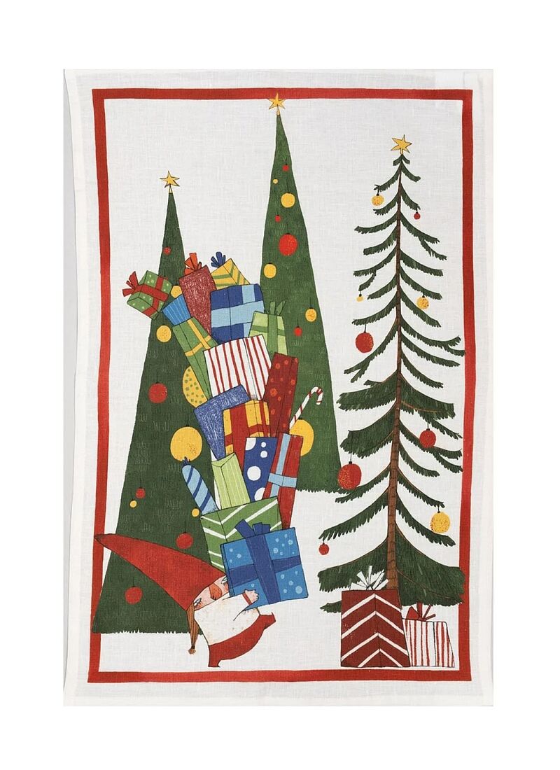 LINEN KITCHEN TOWEL FAIRYELF ROSSO