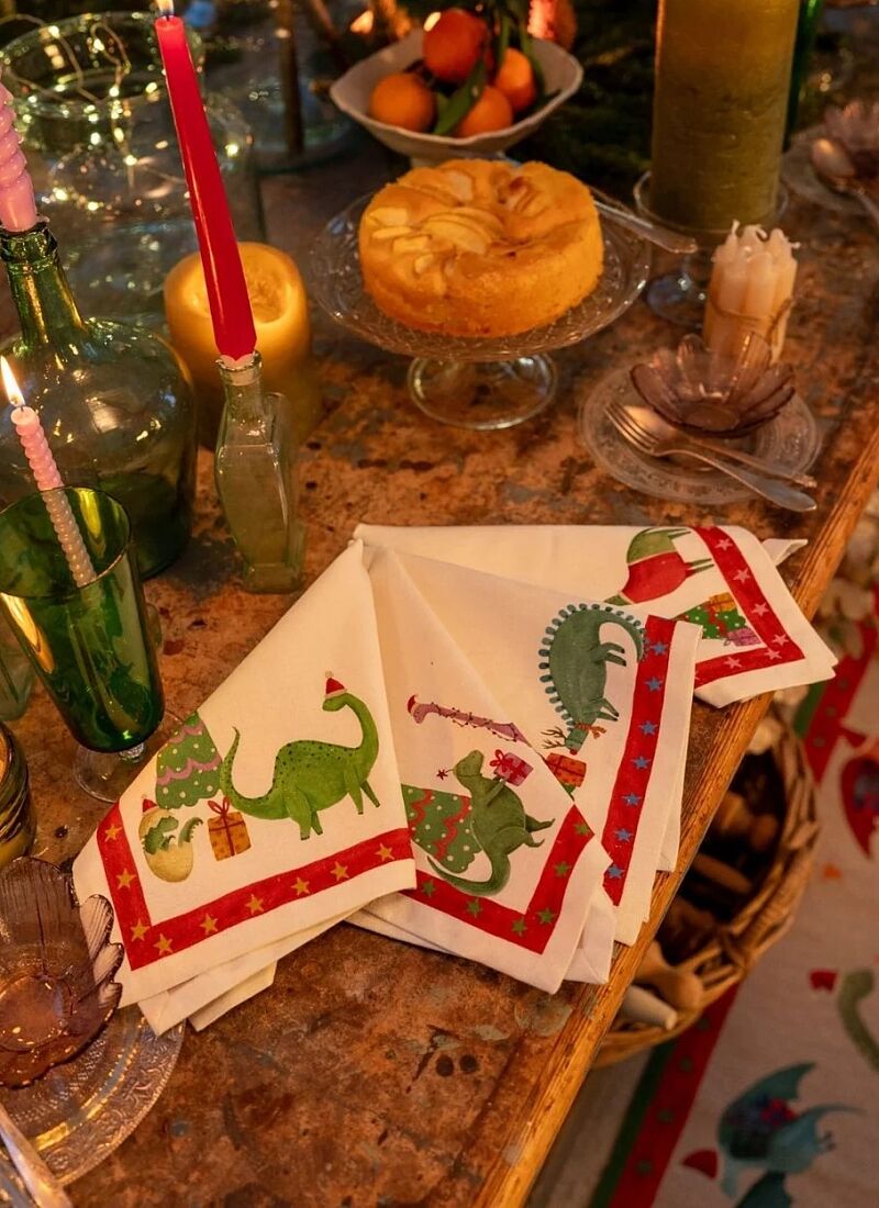 NAPKINS (4PCS) JURASSICXMAS