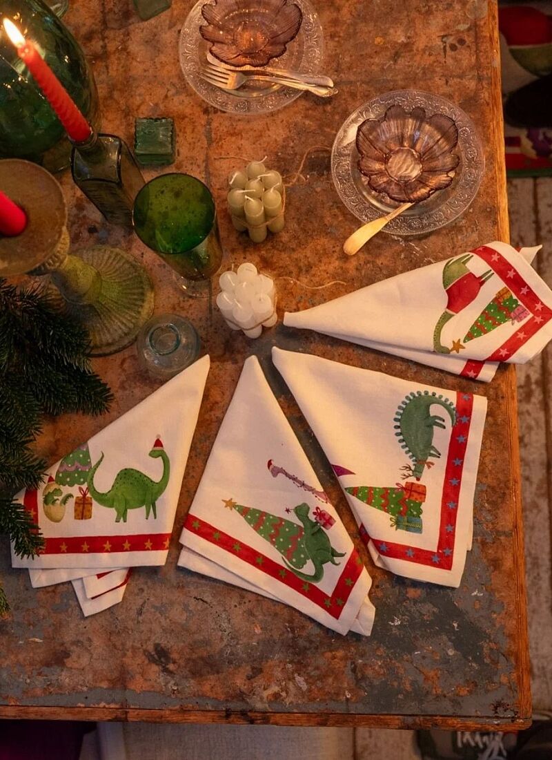 NAPKINS (4PCS) JURASSICXMAS