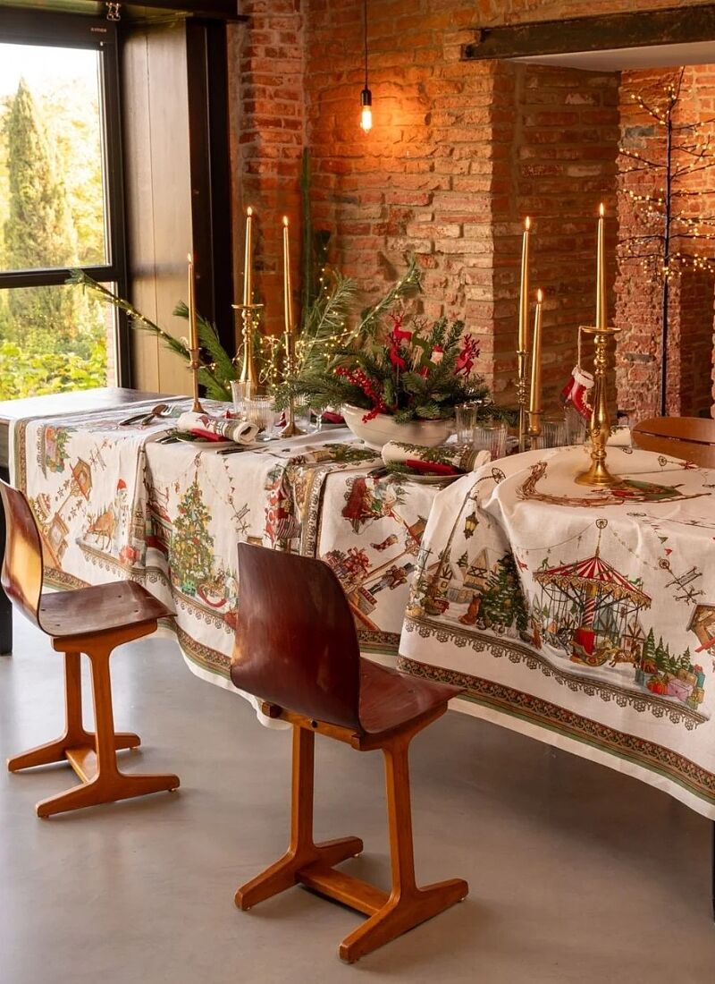 LINEN TABLECLOTH NATALIS