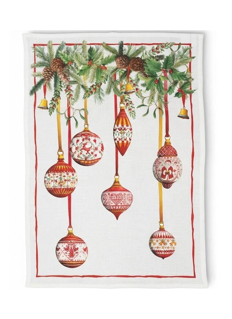 LINEN KITCHEN TOWEL PINOEL ROSSO