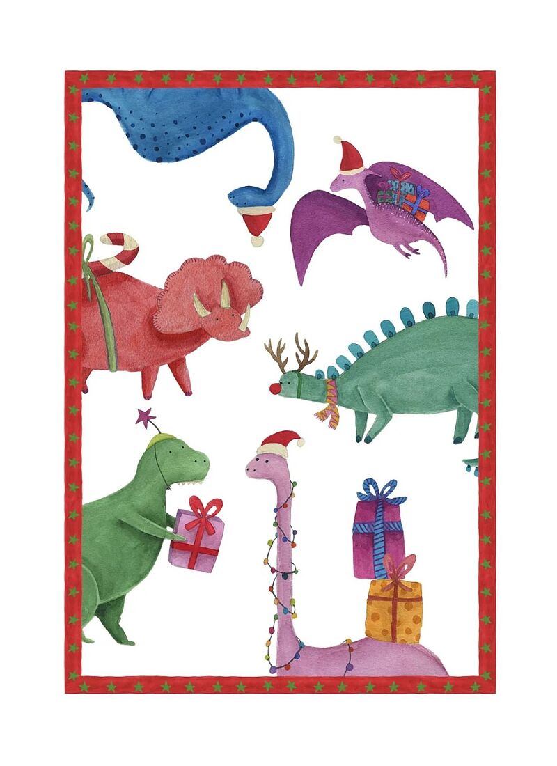 KITCHEN TOWEL JURASSICXMAS