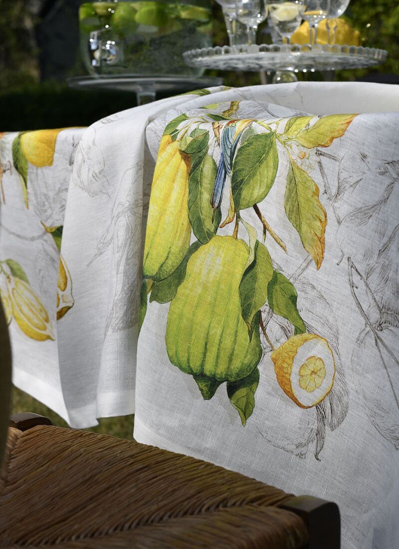 LINEN TABLECLOTH LIMONCELLO