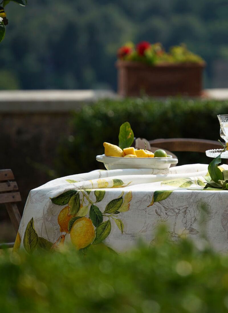 LINEN TABLECLOTH LIMONCELLO