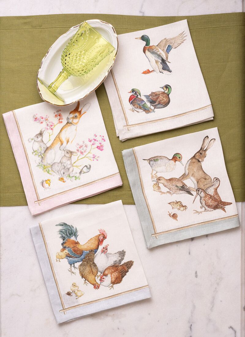LINEN NAPKINS (4PCS) BARN FRIENDS
