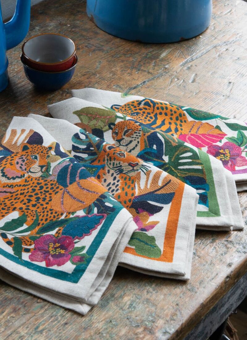 LINEN NAPKINS (4PCS) LEOLEAF