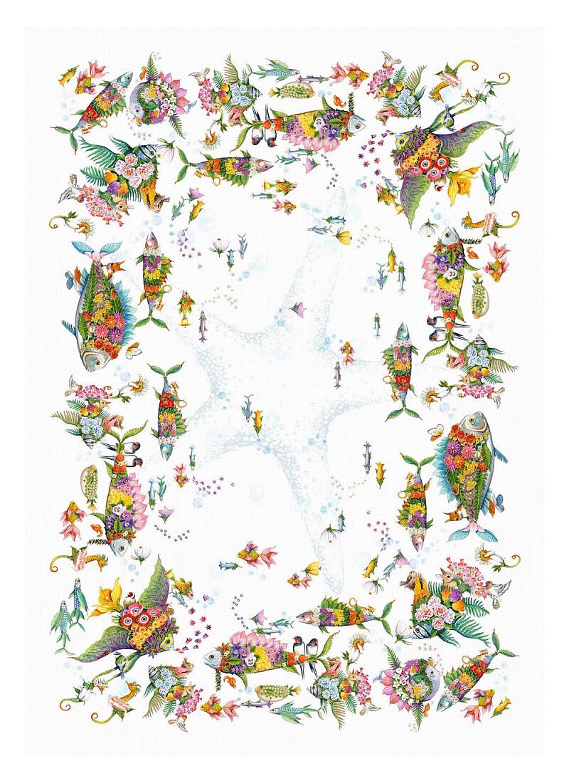 LINEN TABLECLOTH PESCIFLORA