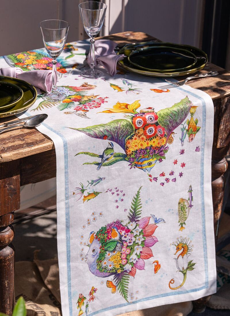 RUNNER LINEN PESCIFLORA