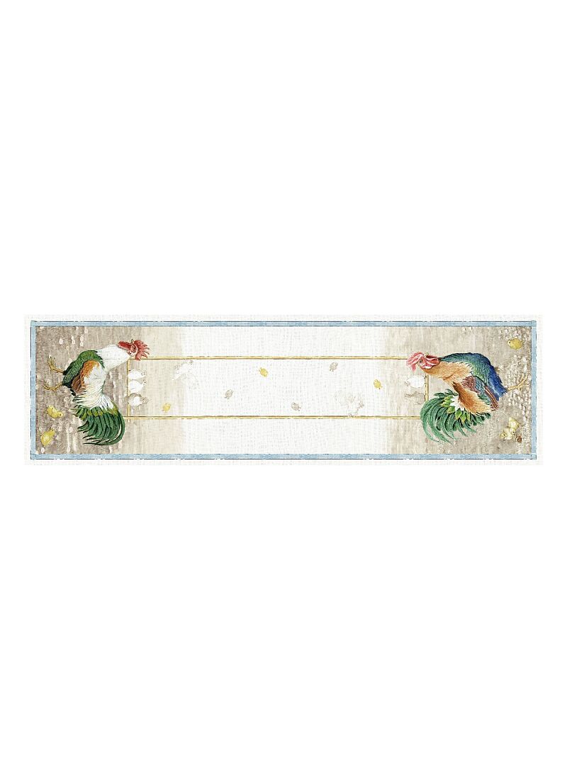 LINEN RUNNER  ROOSTER