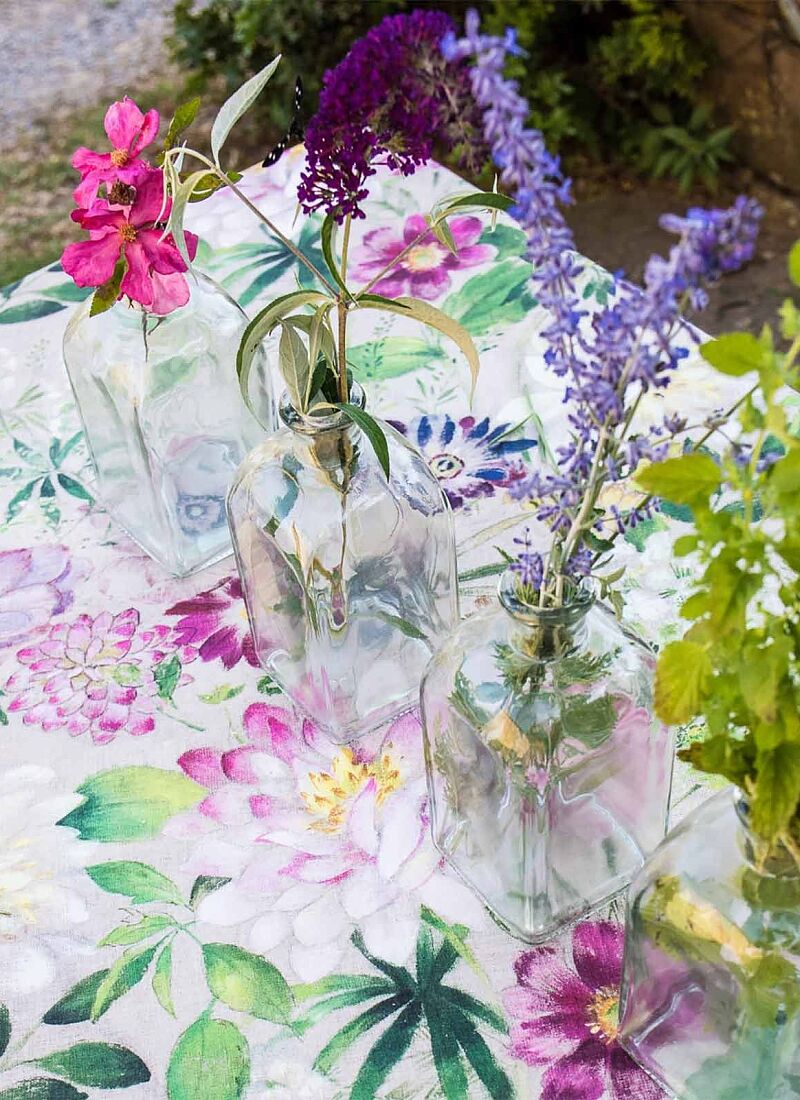 LINEN TABLECLOTH LA VIE EN ROSE