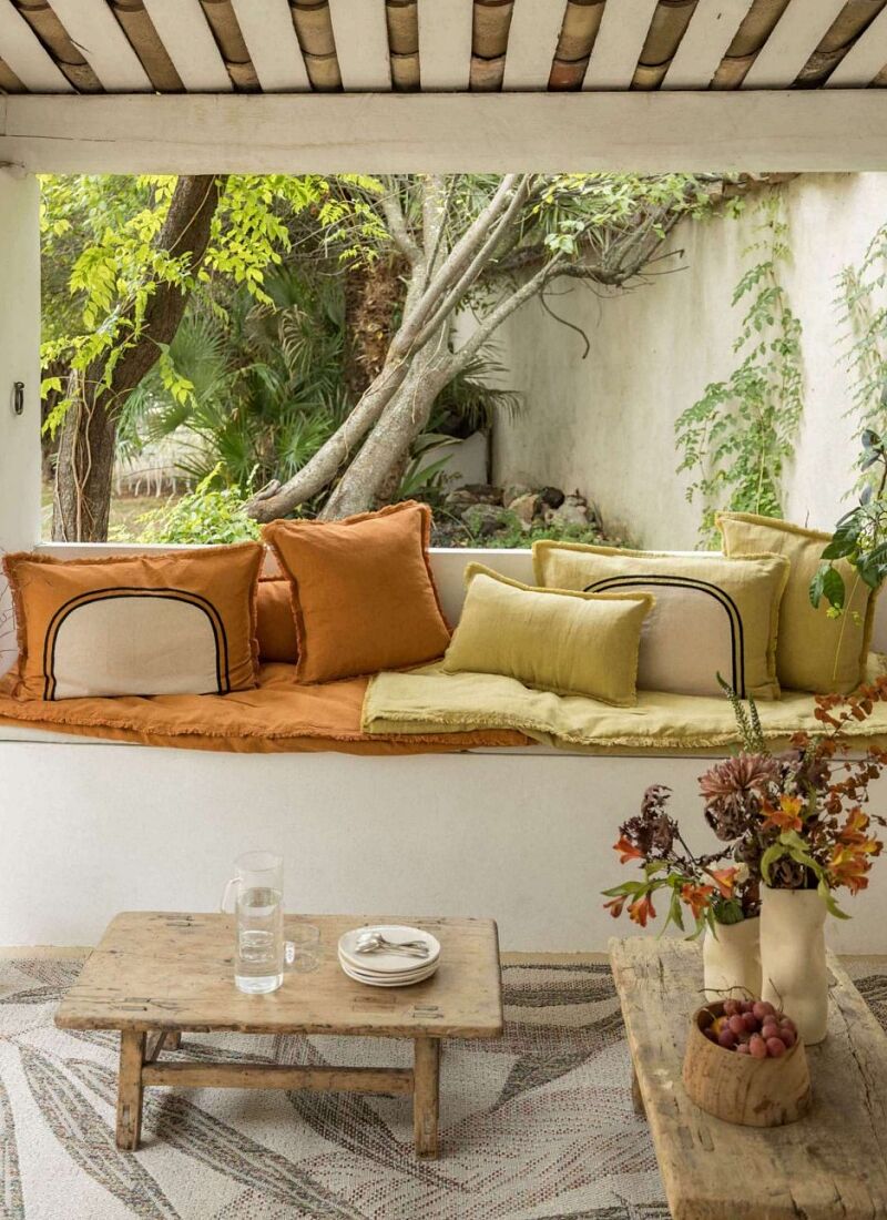 CUSHION LALY BICOLORE CUIVRE (40x65)