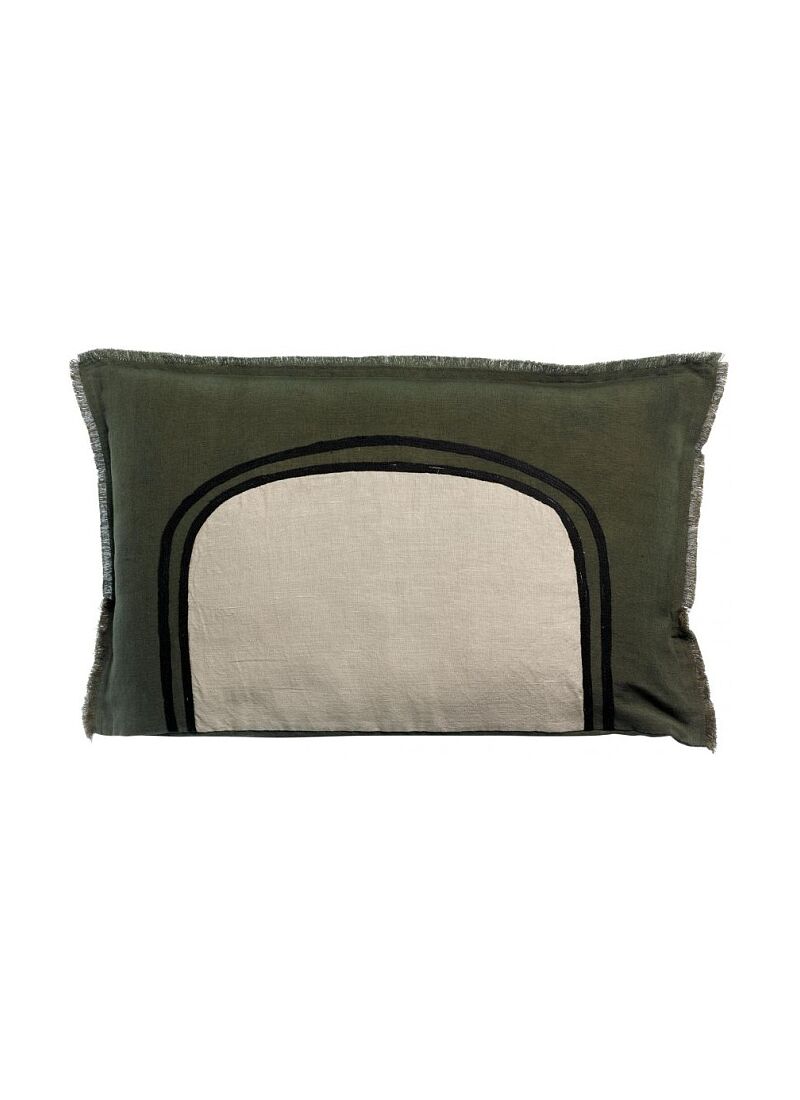 CUSHION LALY BICOLORE OLIVE (40x65)
