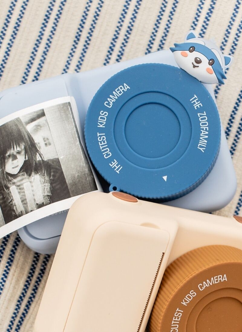 CAMERA WITH BUILT-N PRINTER ZOO PRINT RACCOON