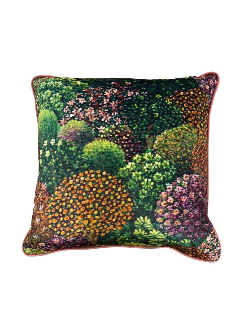 DECORATIVE CUSHION (50x50) BOUQUET GREEN