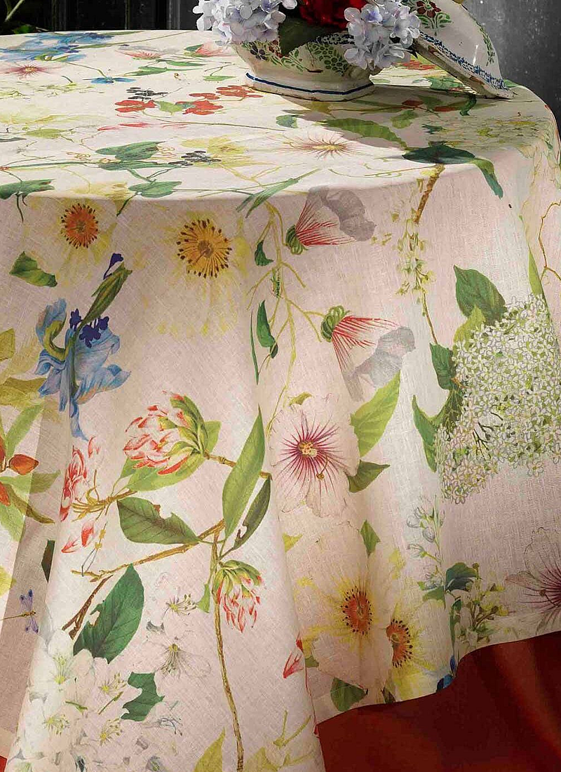 LINEN TABLECLOTH IBISCO