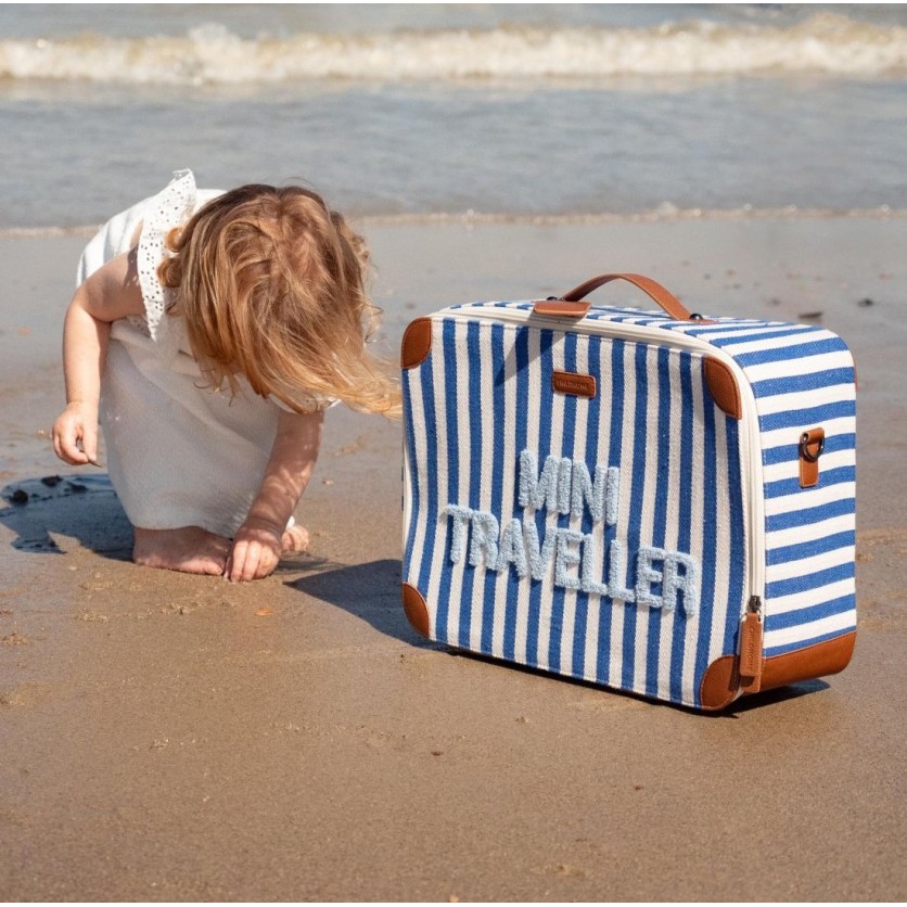 ΠΑΙΔΙΚΗ ΒΑΛΙΤΣΑ MINI TRAVELLER STRIPES ELECTRIC BLUE-LIGHT BLUE