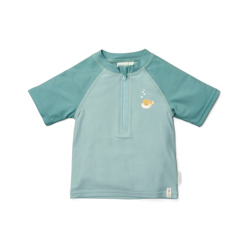 ΜΠΛΟΥΖΑ ΜΑΓΙΟ ΜΕ ΚΟΝΤΟ ΜΑΝΙΚΙ SEASHELLS SURF BLUE