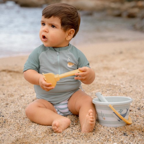 ΜΠΛΟΥΖΑ ΜΑΓΙΟ ΜΕ ΚΟΝΤΟ ΜΑΝΙΚΙ SEASHELLS SURF BLUE