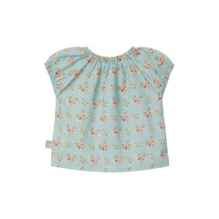 ΒΑΜΒΑΚΕΡΟ T-SHIRT ΚΟΝΤΟΜΑΝΙΚΟ FLORAL MINT BLUE