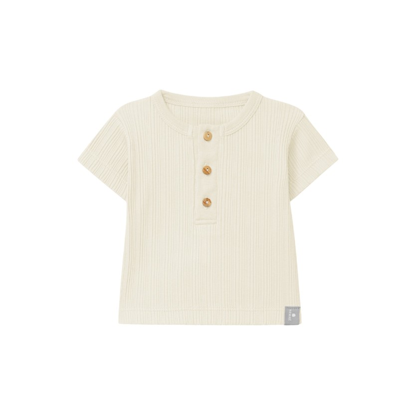 T-SHIRT ΚΟΝΤΟΜΑΝΙΚΟ ΑΠΟ ΟΡΓΑΝΙΚΟ ΒΑΜΒΑΚΙ NATURAL