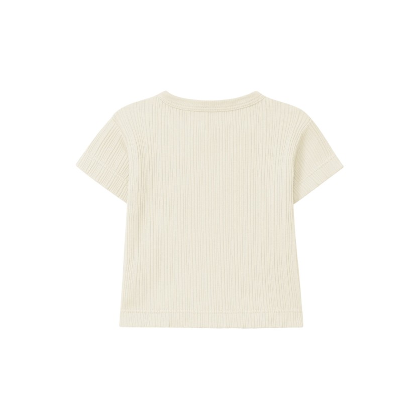 T-SHIRT ΚΟΝΤΟΜΑΝΙΚΟ ΑΠΟ ΟΡΓΑΝΙΚΟ ΒΑΜΒΑΚΙ NATURAL