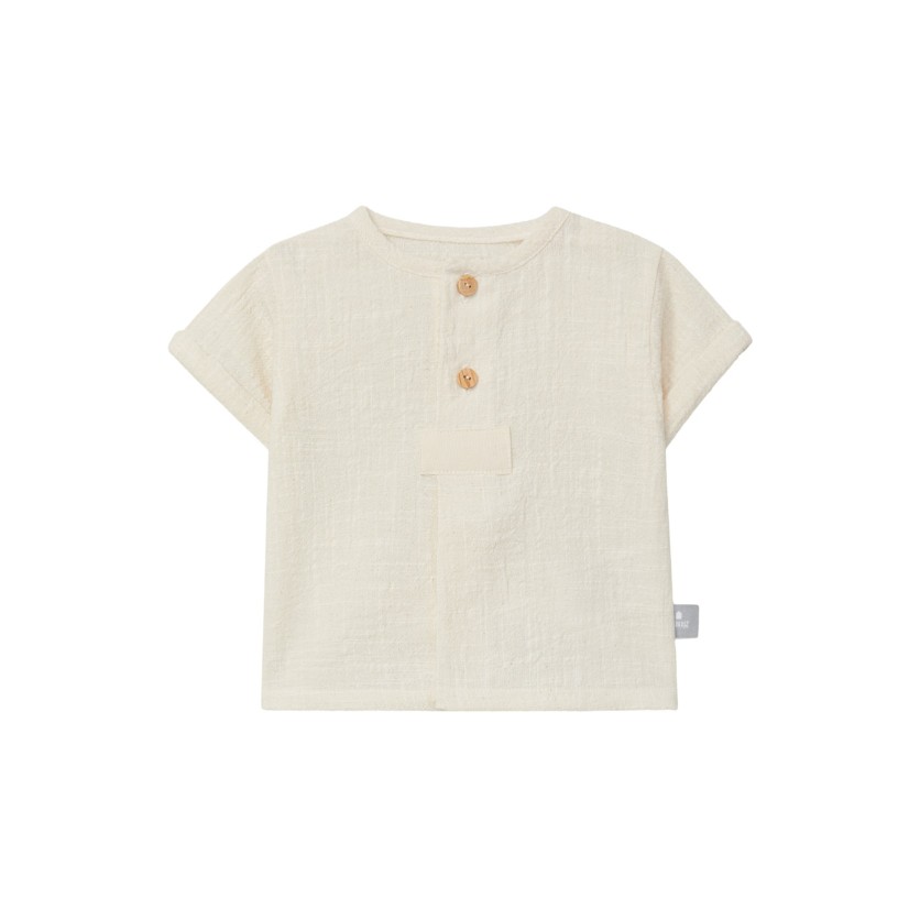 T-SHIRT ΚΟΝΤΟΜΑΝΙΚΟ ΑΠΟ ΟΡΓΑΝΙΚΟ ΒΑΜΒΑΚΙ NATURAL