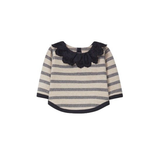 STRIPES INDIGO COLLAR BLACK