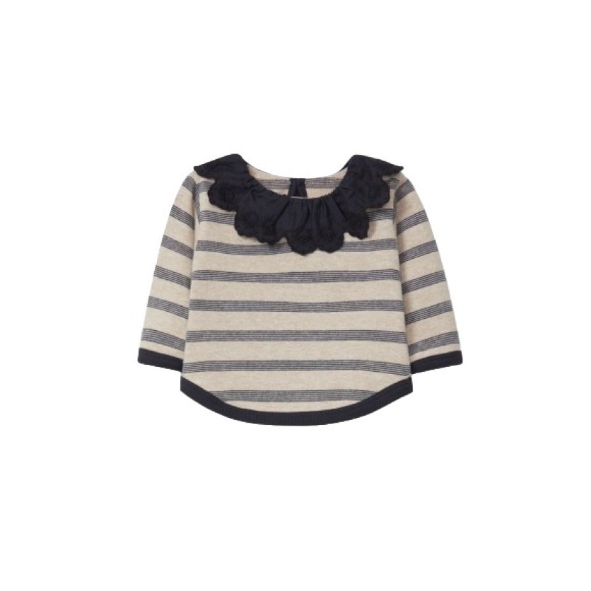 STRIPES INDIGO COLLAR BLACK