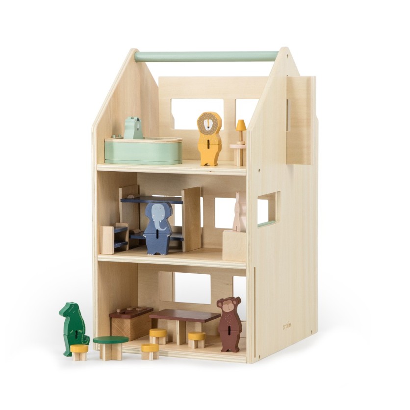 ΞΥΛΙΝΟ ΠΑΙΧΝΙΔΙ PLAY HOUSE WITH ACCESSORIES