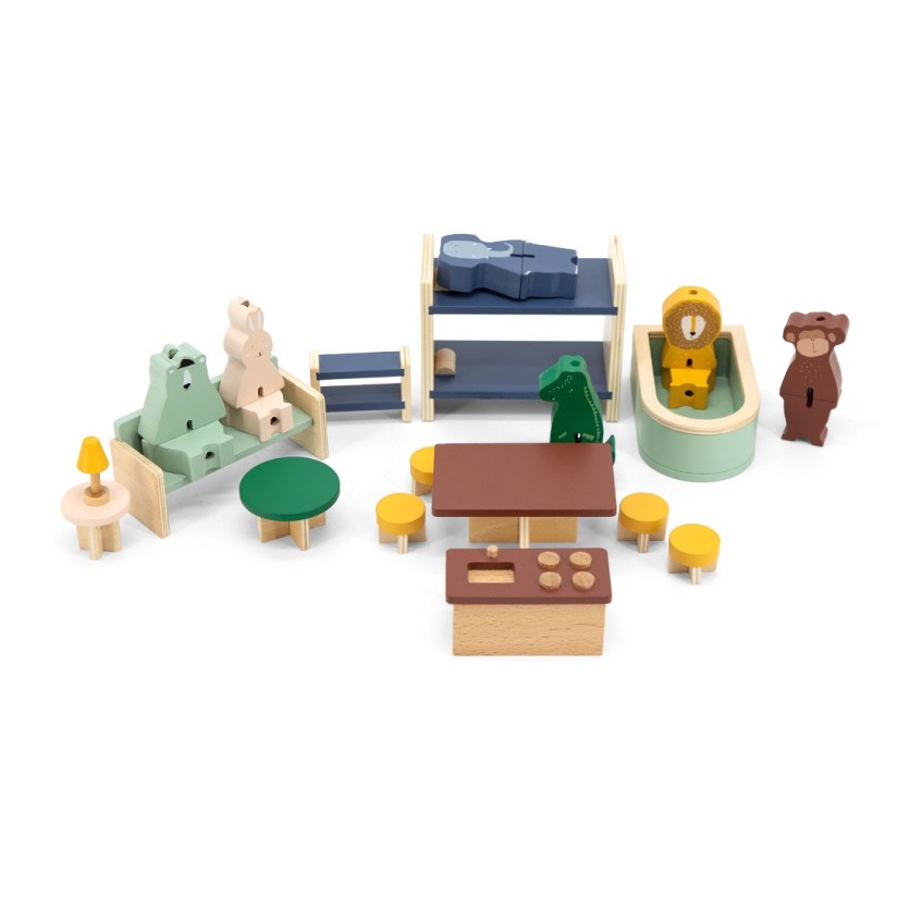 ΞΥΛΙΝΟ ΠΑΙΧΝΙΔΙ PLAY HOUSE WITH ACCESSORIES
